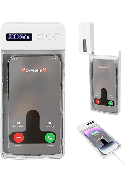 UmoTech Zaman Ayarlı Telefon Kilit Kutusu Taşınabilir, Hafif,şarjlı Öz-disipl...