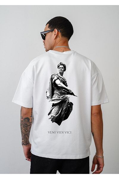 king brich Μπλουζάκι με στάμπα Veni Vidi Vici Unisex Oversize