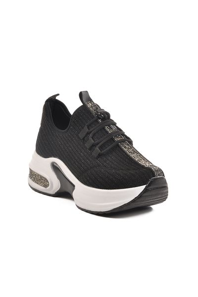 AYK'S Pantofi casual de damă din plasă alb-negru 702322 Z