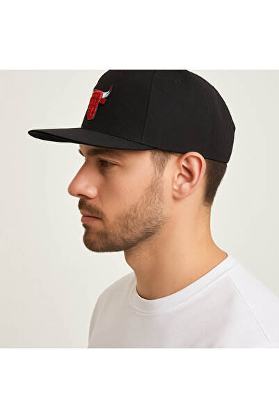 CosmoOutlet Хіп-хоп кепка з вишитим биком, регульована, унісекс, чорна, спортивна
