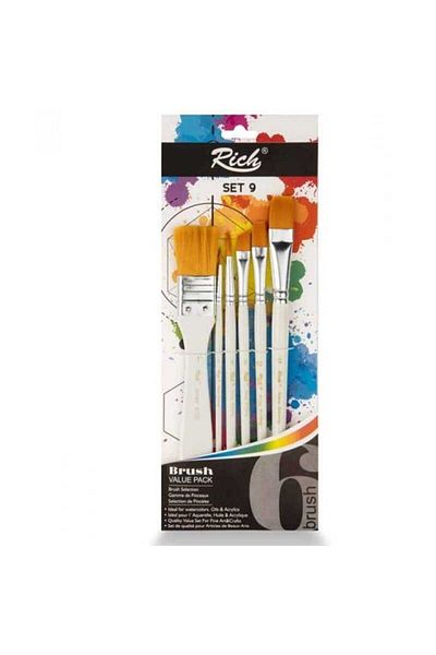 Rich Keep Smile Karma Brush Set 6 Pcs Set with Floor Brush Set9