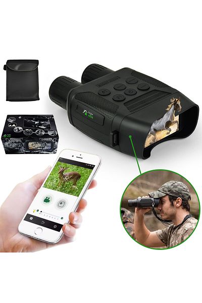GlowforHome Glowforhome Night Vision Binoculars, 3.8 inch screen, WI-FI and dedicated application, night vision 50m