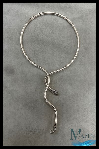 MAZEN Snake Model Metal Necklace |   Fixed Shape |   Eye-Catching Style in Special Moments |   Women's Jewelry