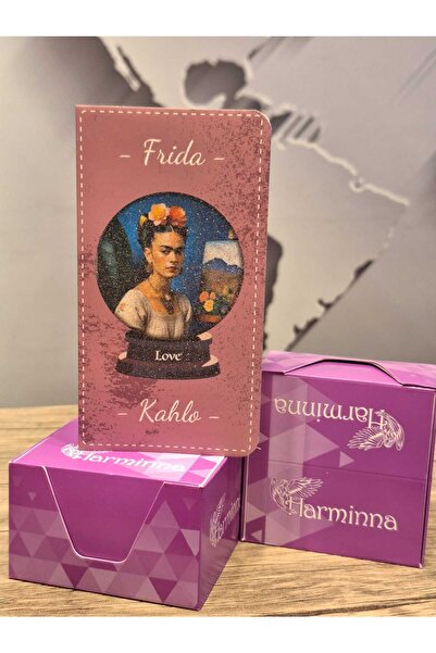 SAAY AKSESUAR Frida Kahlo Mor Simli Not Defteri ( 2 adet Küp Kağıt Hediyeli)