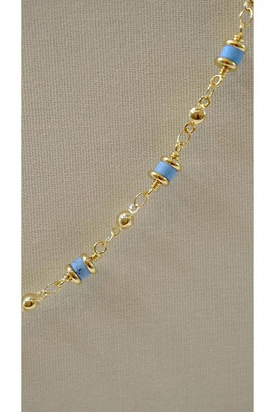 Jerie Gold Colored Topcuk Detail Anklet