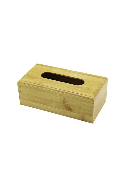 CT STONES Wooden - Bamboo Napkin Holder Box 11.6 X 22.8cm with Bottom Lid = Sliding Channel - Open-Close (5446)