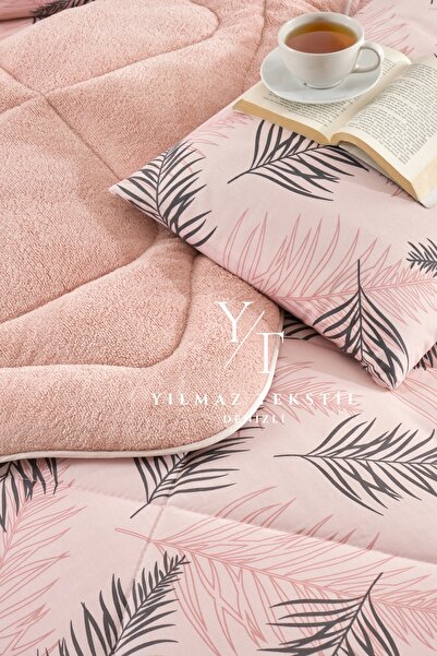 ChicMaison Single Double Sided Fluffy Quilt Set Powder Feather