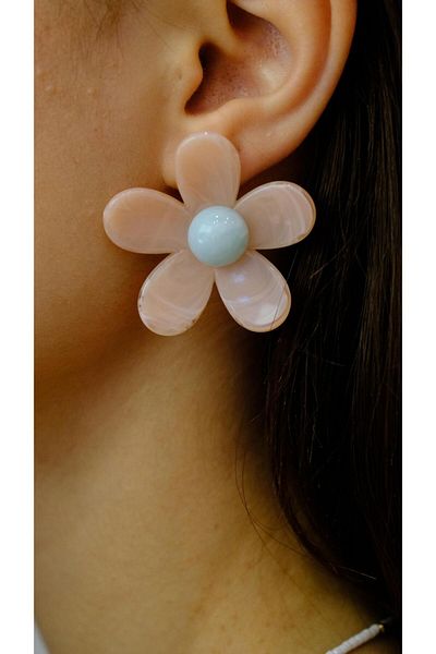 Jerie Colorful Acrylic Flower Earrings