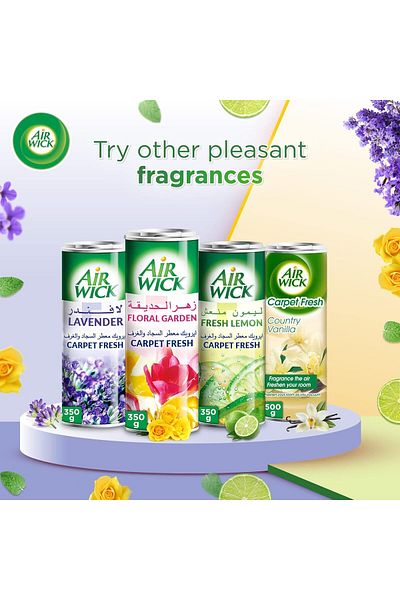 Air Wick Air Wick Carpet Fresh Odor Eliminator, Freshens the Air, Easy to Use, Country Vanilla Scent, 500g
