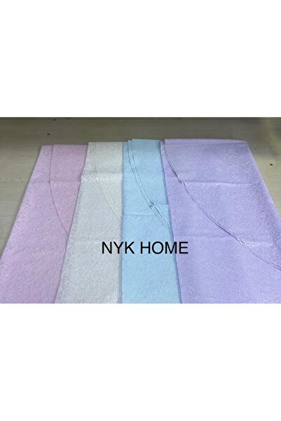 NYK HOME Round Table Oilcloth 150cm Diameter Turquoise Blue Color