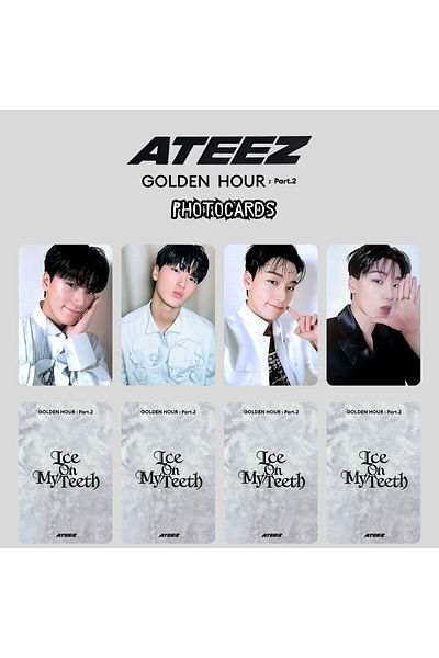 Kpop Dünyasi مجموعة بطاقات الصور الفوتوغرافية ATEEZ San '' Golden Hour: Pt2 ''