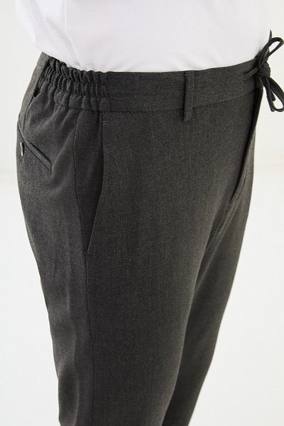 Mcr Straight Super Slim Fit Drawstring Men's Trousers Anthracite - 38145.23Y