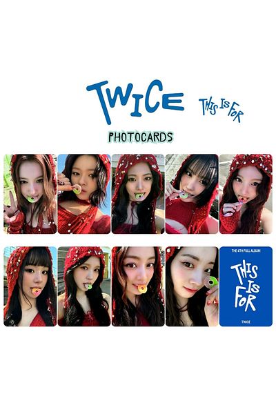 Kpop Dünyasi TWICE ''هذا من أجل'' مجموعة بطاقات الصور الفوتوغرافية POB 3
