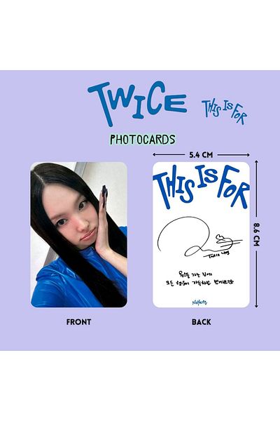 Kpop Dünyasi مجموعة بطاقات صور TWICE نايون "هذا من أجل"