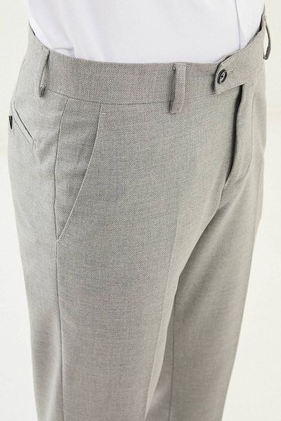 Mcr Patterned Slim Fit Classic Men's Trousers Gray - 38321.25Y