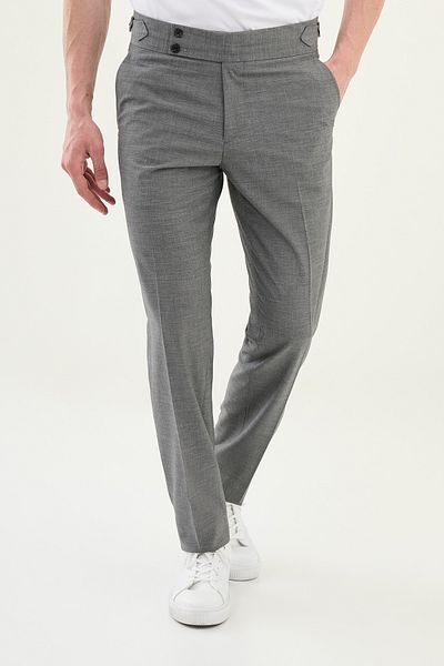 Mcr Straight Slim Fit Men's Trousers with Buckle Waist Anthracite - 38319.25Y
