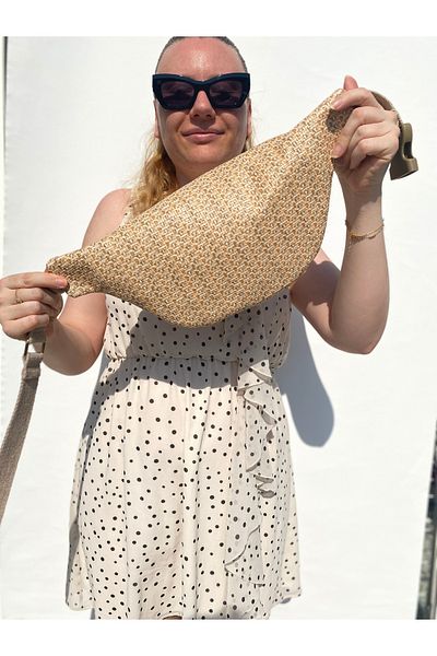 TALKING DREAMS Straw Look Faux Leather Waist Bag