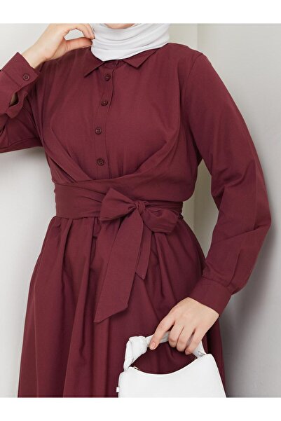 Moda Krash BEL KUŞAKLI POPLİN YAZLIK ELBİSE