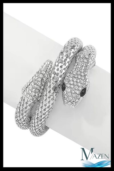 MAZEN Snake Model Spiral Bracelet |   Suitable for Wrist to Elbow |   Adjustable Metal |   Women's Accessories
