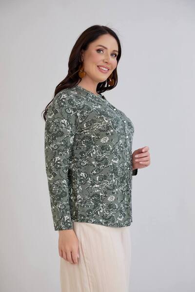 wearon tekstil Women Viscos Fabric Mother Large Size Shirt Combed