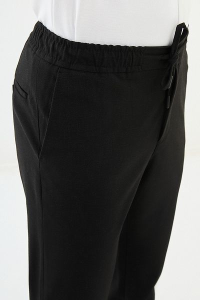 Mcr Striped Super Slim Fit Elastic Waist Drawstring Men's Trousers Black - 38287.24K