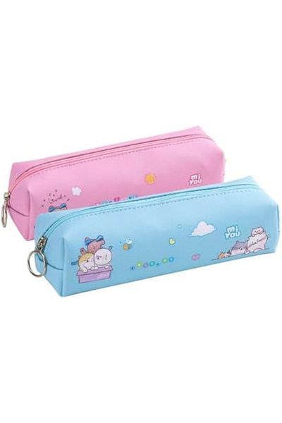 Deli EH902 Pencil Pouch – 19x5x5cm, Blue/Pink, Smooth Durable Zip, Stylish Color Blend, 1pcs