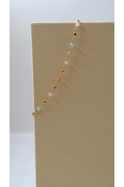 Jerie Gold Soft Crystal Bead Anklet