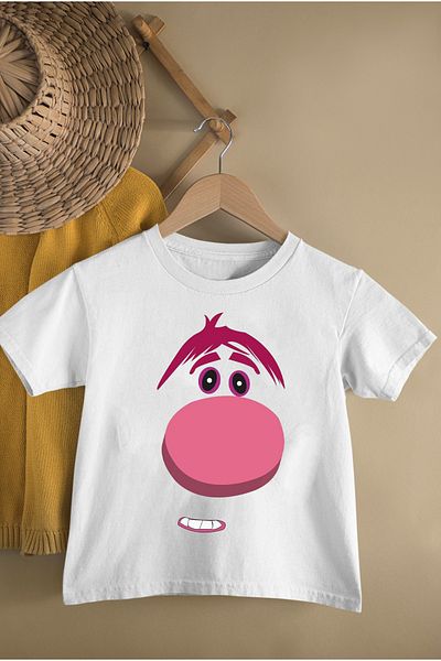MAGORS Tricou de bază cu decolteu cu imprimeu alb-negru cu față inversată