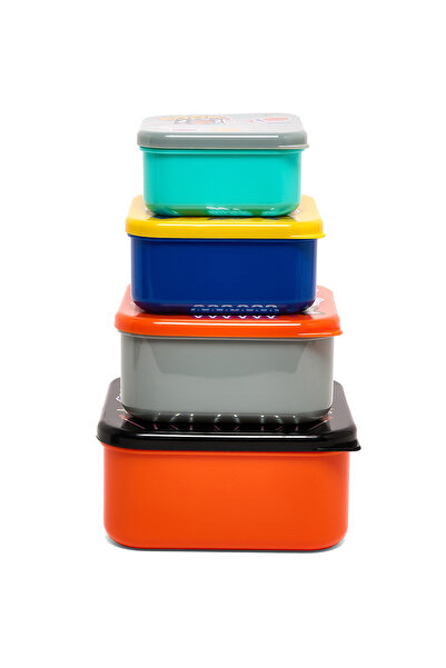 R&B صندوق وجبات خفيفة للأولاد مكون من 4 قطع