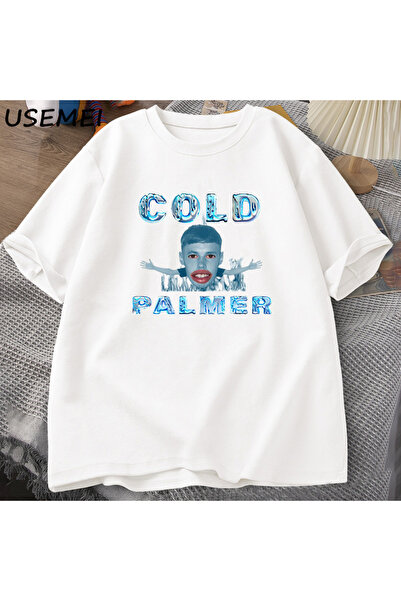 Tarzsokak Tricouri grafice cu meme Cold Palmer pentru bărbați, din bumbac cas...