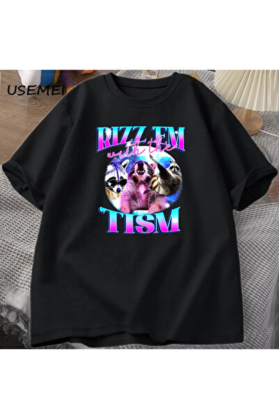Tarzsokak Tricou amuzant Tism cu Rizz Em pentru bărbați Tricou vintage cu rat...