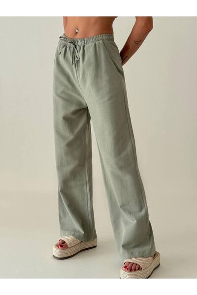 Bisou keten beli bağlamalı cepli pantolon