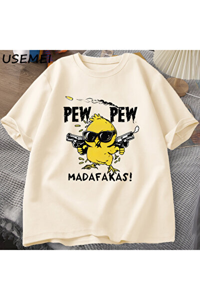 Tarzsokak Pew Pew Madafakas Funny Graphic t Shirt Crazy Cat Printed T-Shirt C...