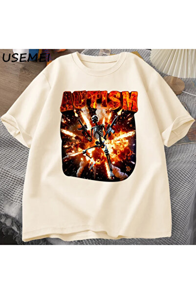 Tarzsokak Autistična smešna majica sa kosturom za žene i muškarce, avanturist...