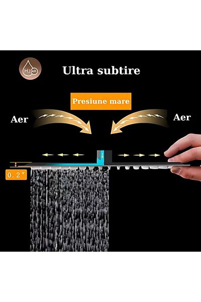 cribeau Square shower head, ultra slim, rain pattern, 30 x 30 cm, made of stainless steel, matte finish