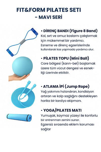 Ultio Spor "Star of Home Fitness: 4-Piece Pilates Set" Pilates Beginner Set 4 Pieces Quality Product