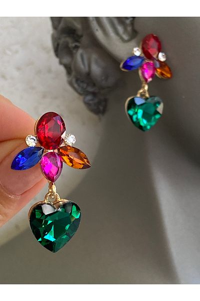 Lucios Evening Dress Heart Earrings