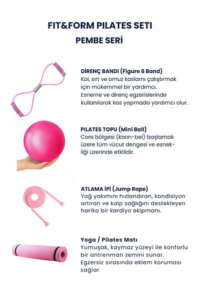 Ultio Spor "Star of Home Fitness: 4-Piece Pilates Set" Pilates Beginner Set 4 Pieces Quality Product