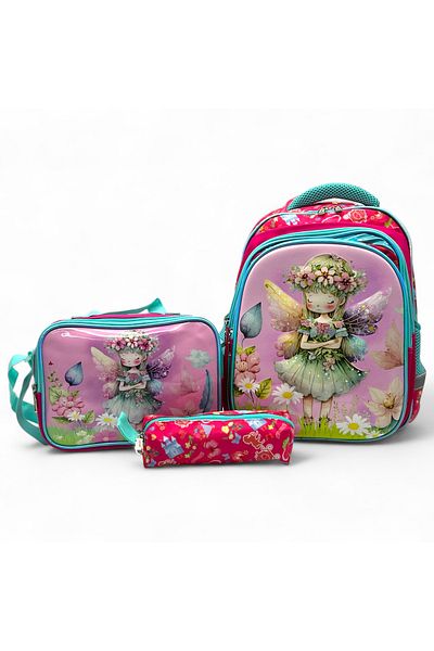 Shihon Girls School Backpack Set 3 Pieces 14 Inch