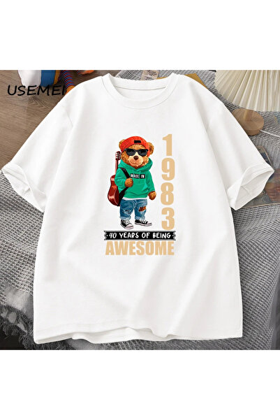 Tarzsokak Fabricat în 1983, tricou minunat de 40 de ani, ursuleț de pluș, tri...