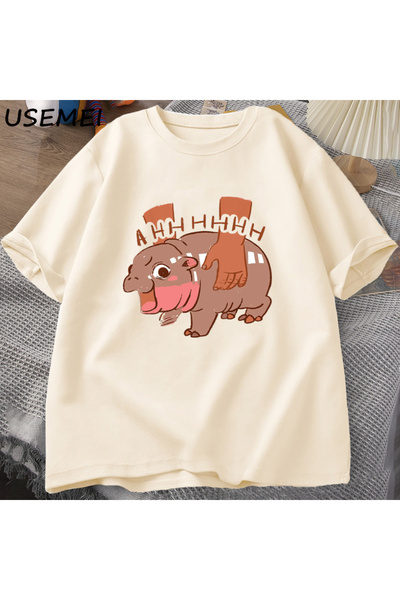 Tarzsokak Tricou Moo Deng Meme amuzant I Love Moo Deng Tee Tricou pentru iubi...