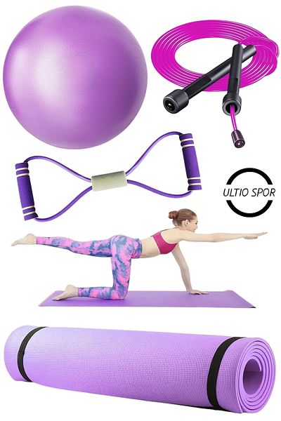 Ultio Spor "Star of Home Fitness: 4-Piece Pilates Set" Pilates Beginner Set 4 Pieces Quality Product