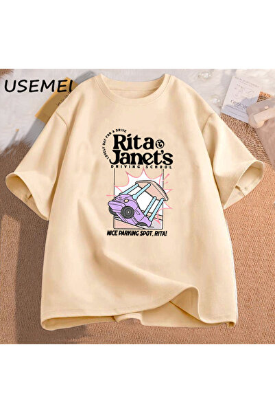 Tarzsokak Тениска на автошколата на Рита и Джанет Тениска с забавен принт за ...