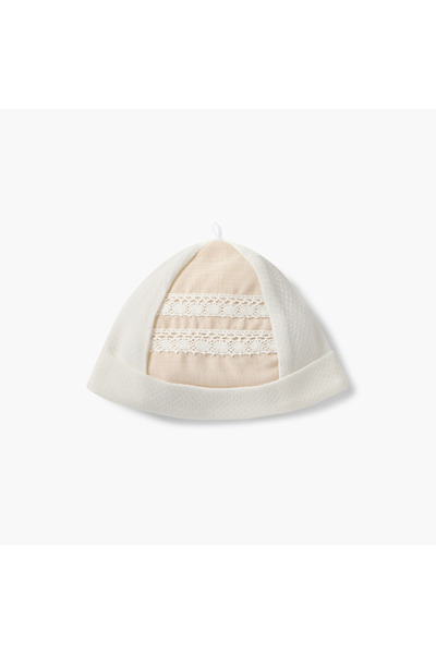 giggles Embroidered Beanie Cap with knot Detail