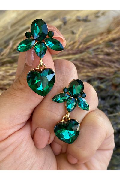 Lucios Evening Dress Heart Earrings