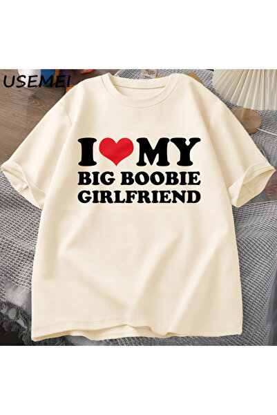 Tarzsokak I'm Heart My Big Boobie Girlfriend T-shirt Ανδρικό αστείο δώρο για ...