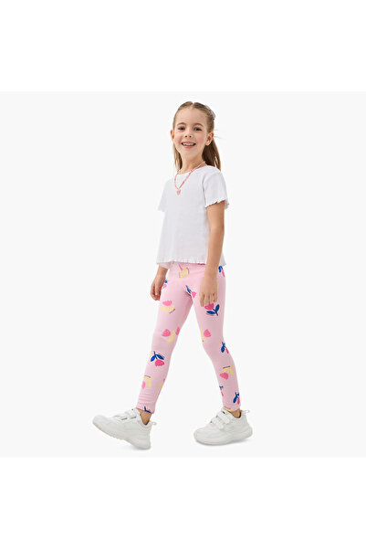 Juniors Floral Print Leggings - Set of 2