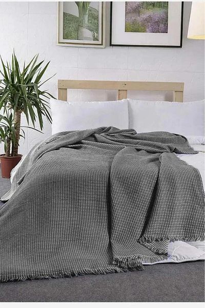 Çeyiz Diyarı Lora Single Single Pique 160X210 cm Anthracite