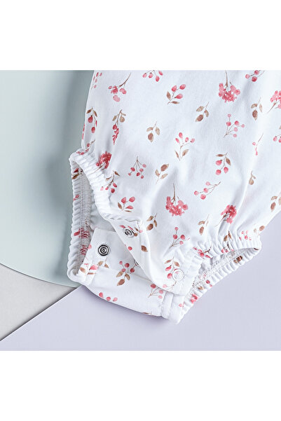 Juniors All-Over Floral Print Bodysuit with Peter Pan Collar