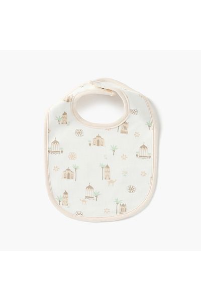 Juniors Printed Bib with Snap Button Closure - Set of 2